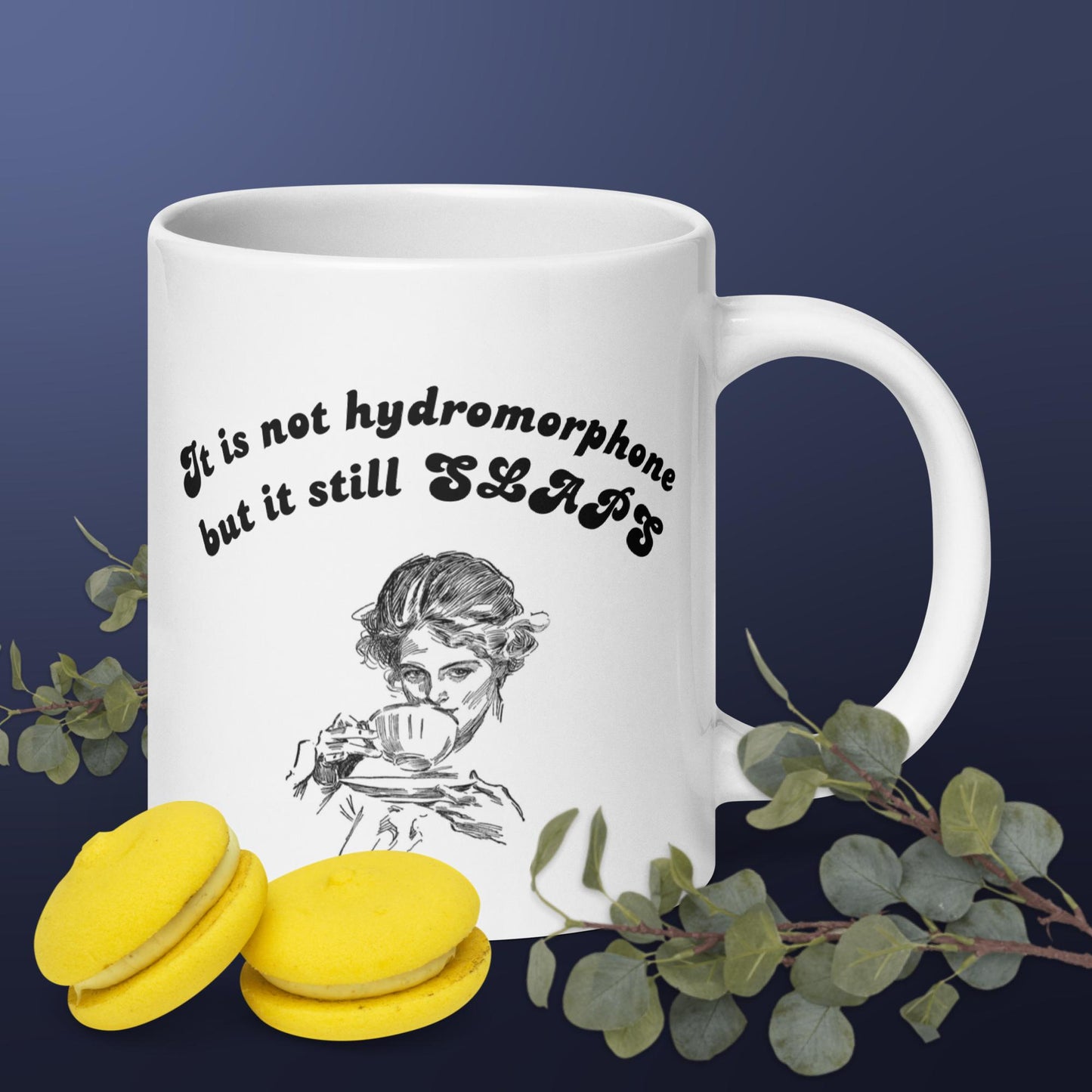 White glossy mug