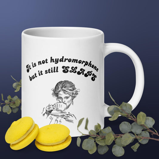 White glossy mug